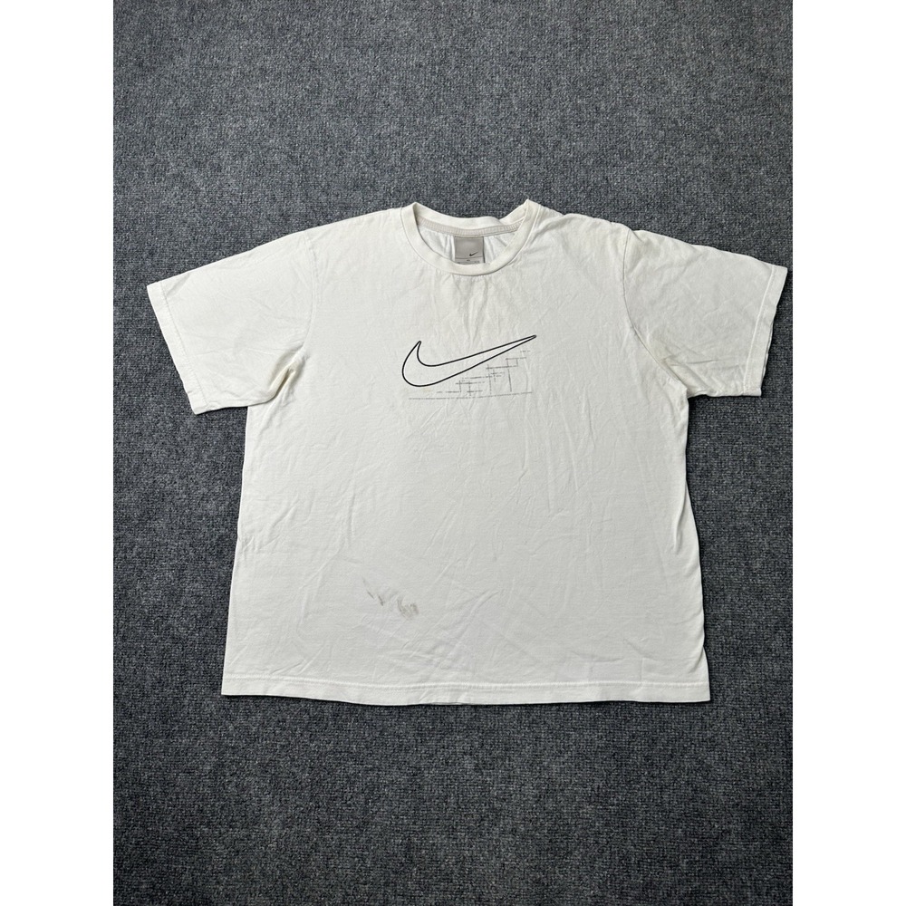 Mens Nike White Swoosh Graphic Short Sleeve‎ T-Shirt, Size XXL
